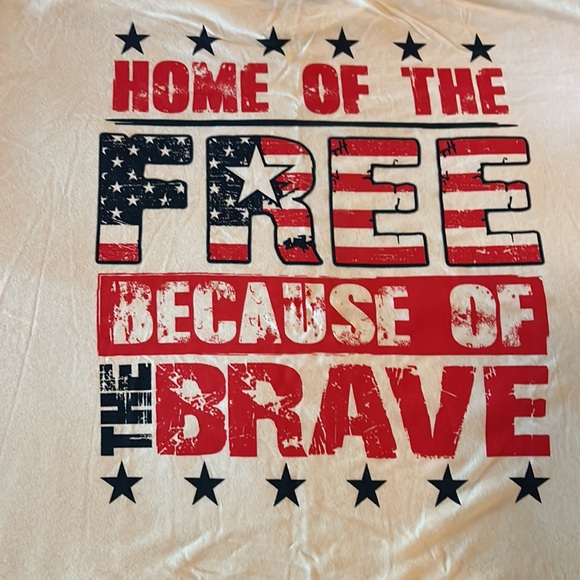 Til Valhalla Project Apparel Company (TVP), 4XL, White, Red & Blue, T-Shirt. - Picture 4 of 5